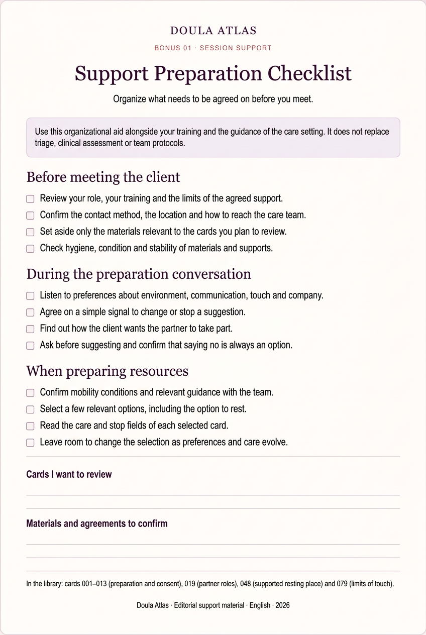 Support Preparation Checklist — preview