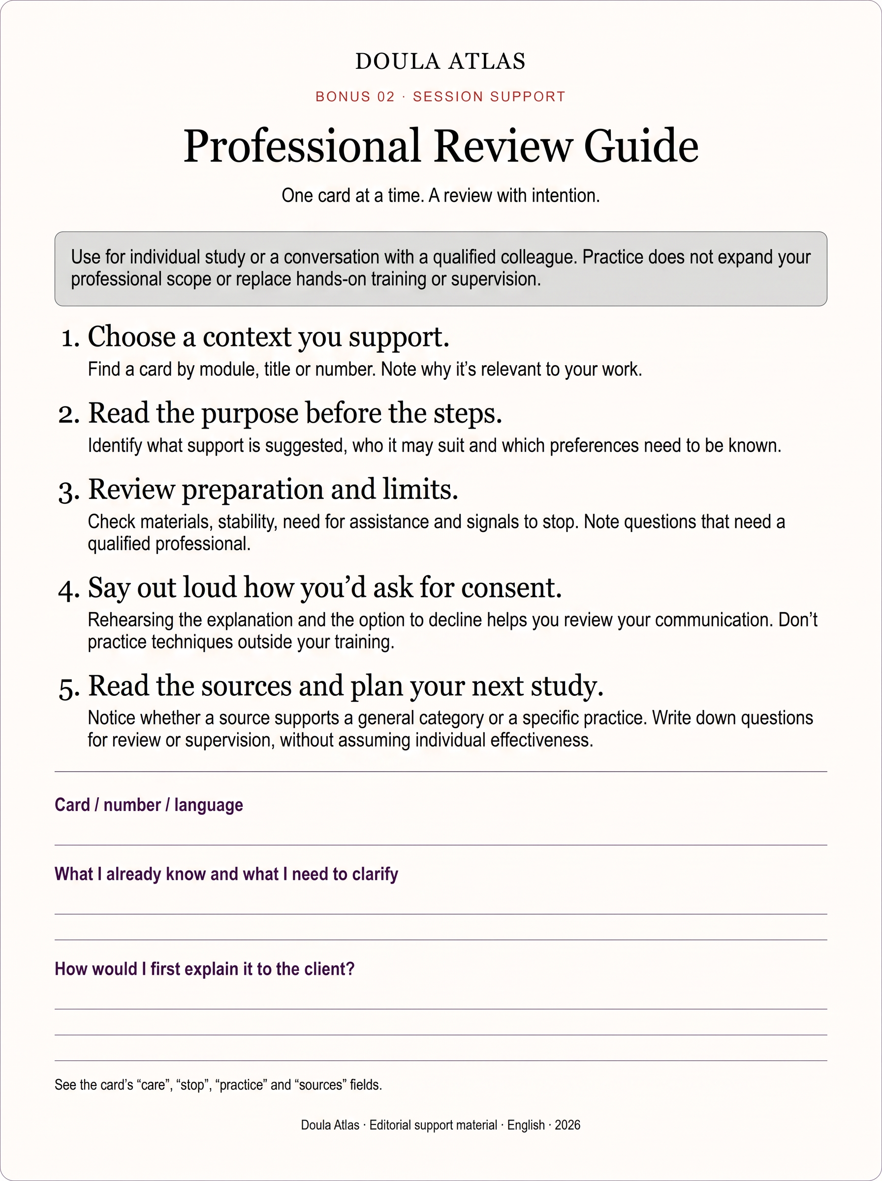 Professional Review Guide — preview