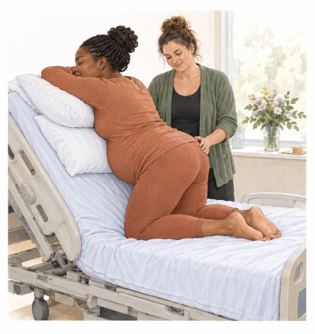 Attentive support during a contraction